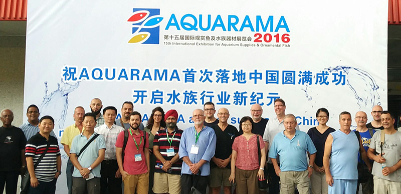 Attendees of the aquarium factories tour